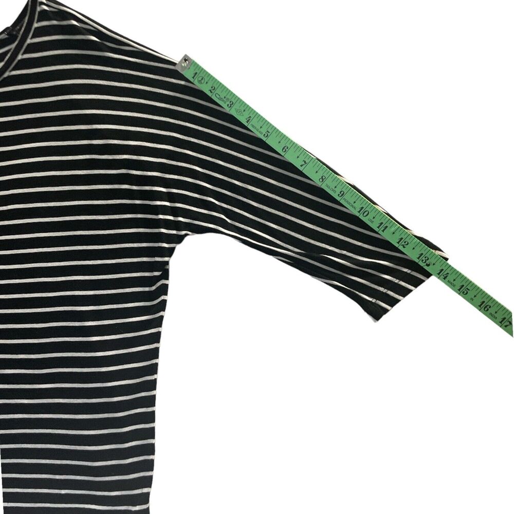 Loft Outlet Lounge Women Striped Black Soft Knit Top Sz/S - Picture 5 of 6